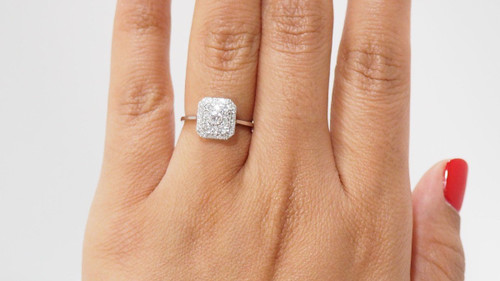 White Gold And Diamond Ring