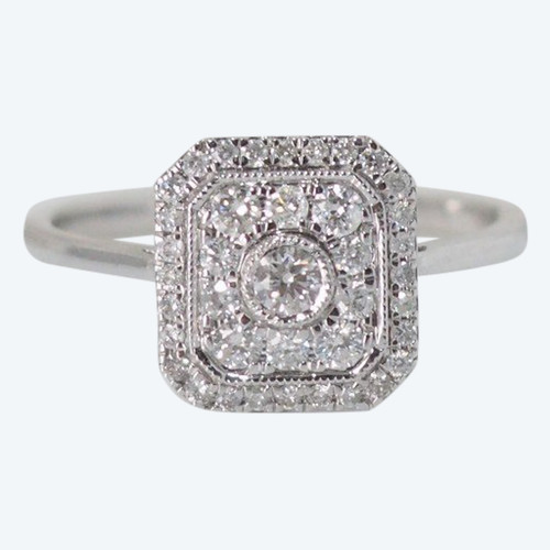 White Gold And Diamond Ring