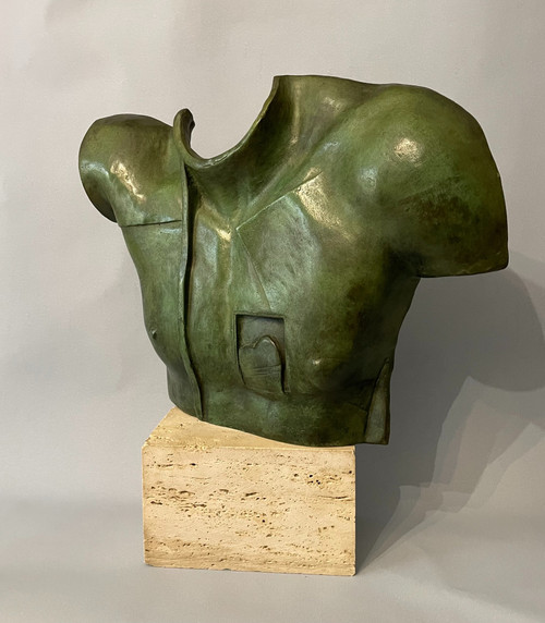 Igor Mitoraj - Buste en bronze “Helios” - Sculpture