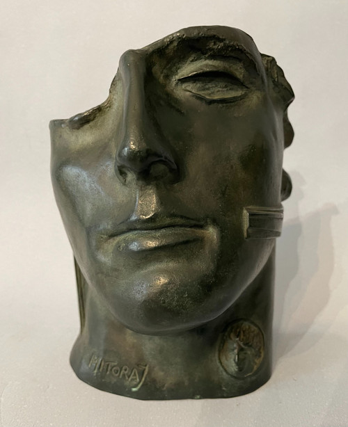 Igor Mitoraj - Volto di bronzo "Centurione II" - Scultura