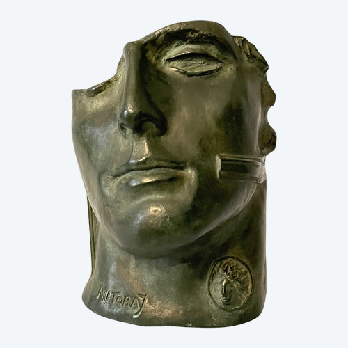 Igor Mitoraj - Volto di bronzo "Centurione II" - Scultura