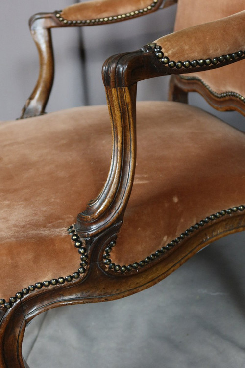 Pair Of Louis XV Armchairs 18th Century
