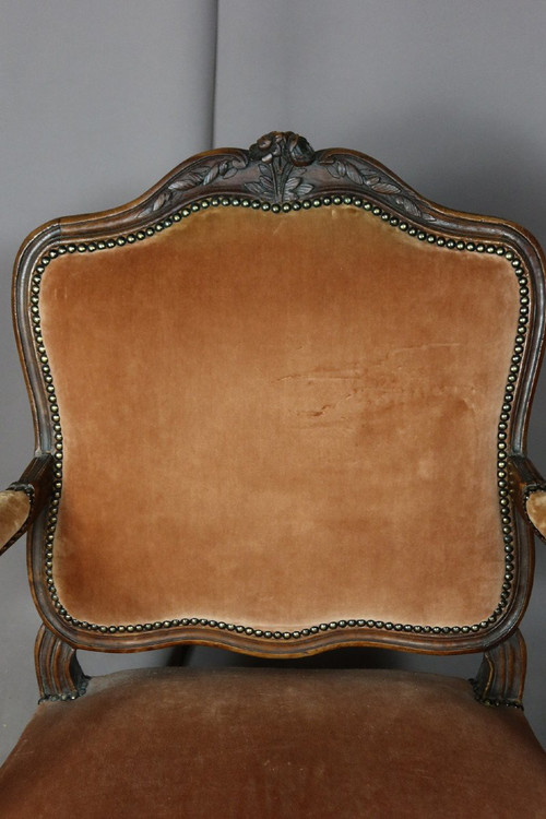 Pair Of Louis XV Armchairs 18th Century