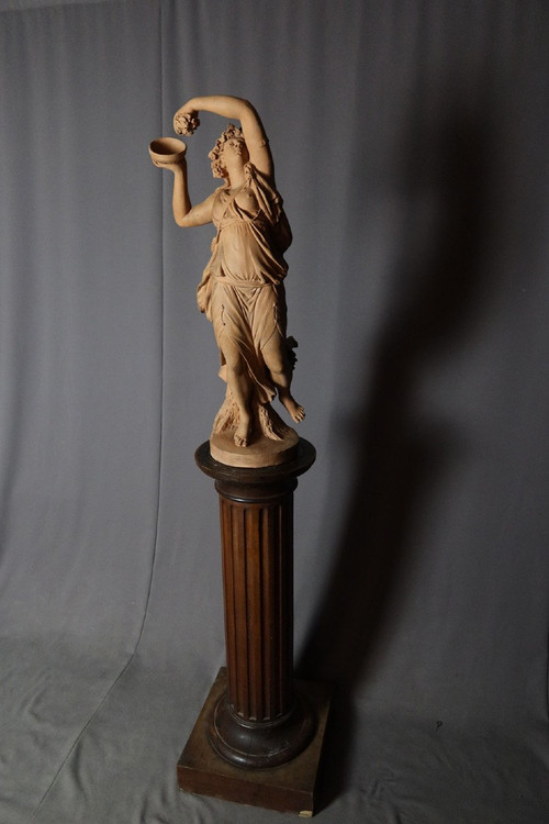 Scultura in terracotta firmata Jonchery