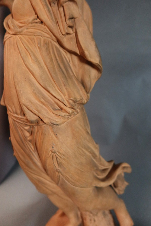 Scultura in terracotta firmata Jonchery
