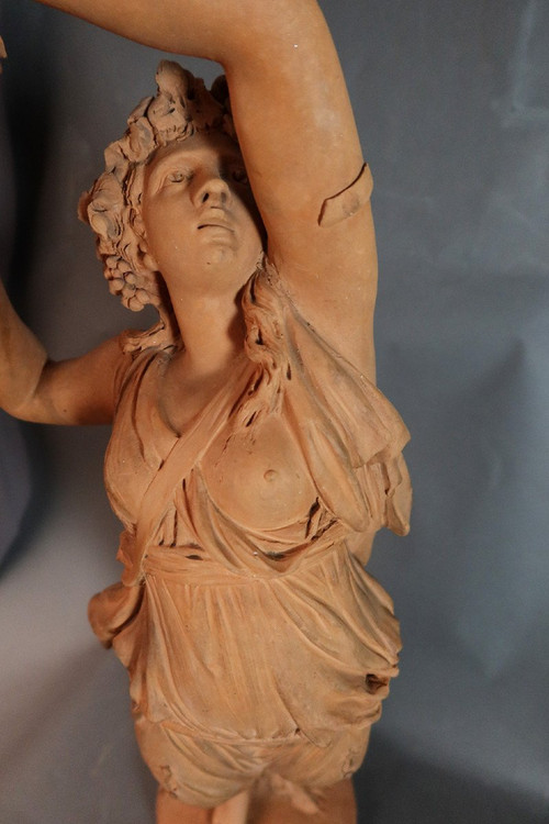 Scultura in terracotta firmata Jonchery