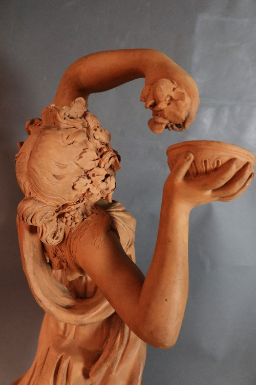 Scultura in terracotta firmata Jonchery
