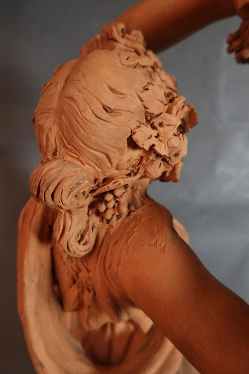 Scultura in terracotta firmata Jonchery