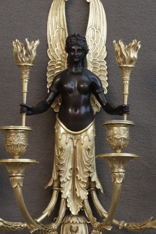 Pair of Important Empire Period Wall Lights