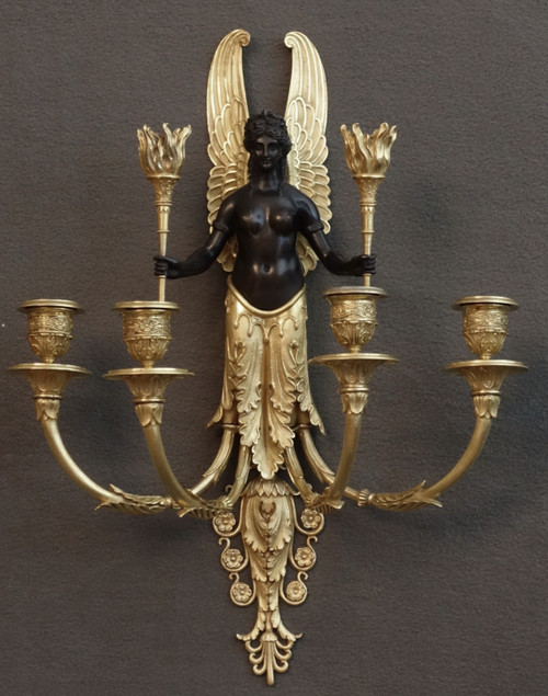 Pair of Important Empire Period Wall Lights
