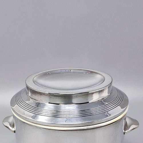 1960 Magnificent silver-plated ice bucket. Made in Italy