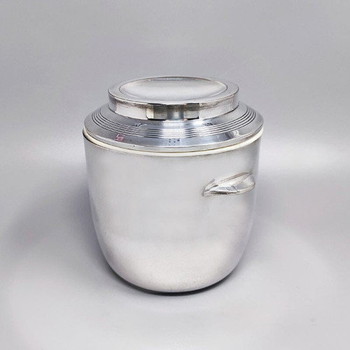 1960 Magnificent silver-plated ice bucket. Made in Italy