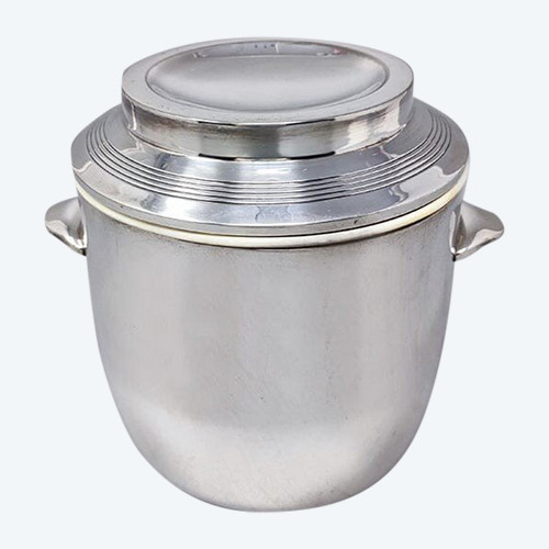 1960 Magnificent silver-plated ice bucket. Made in Italy