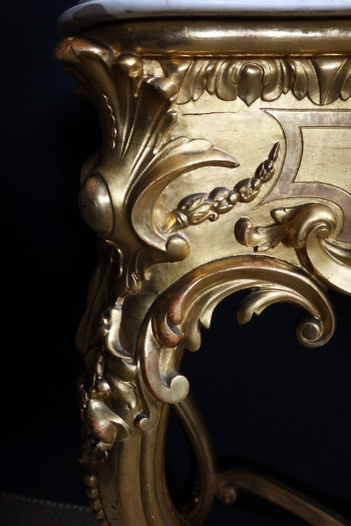 Console Dorée Style Louis XV