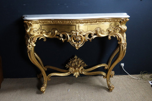 Console Dorée Style Louis XV