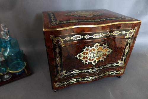 Liquor Cellar In Marquetry, Napoleon III Period