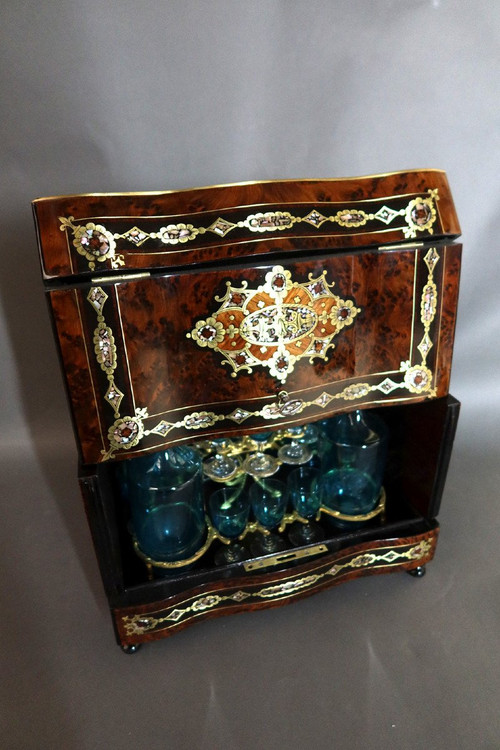 Liquor Cellar In Marquetry, Napoleon III Period