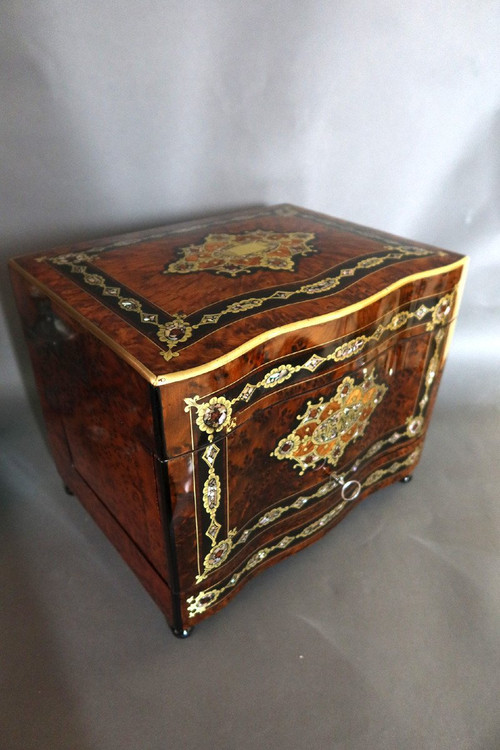 Liquor Cellar In Marquetry, Napoleon III Period