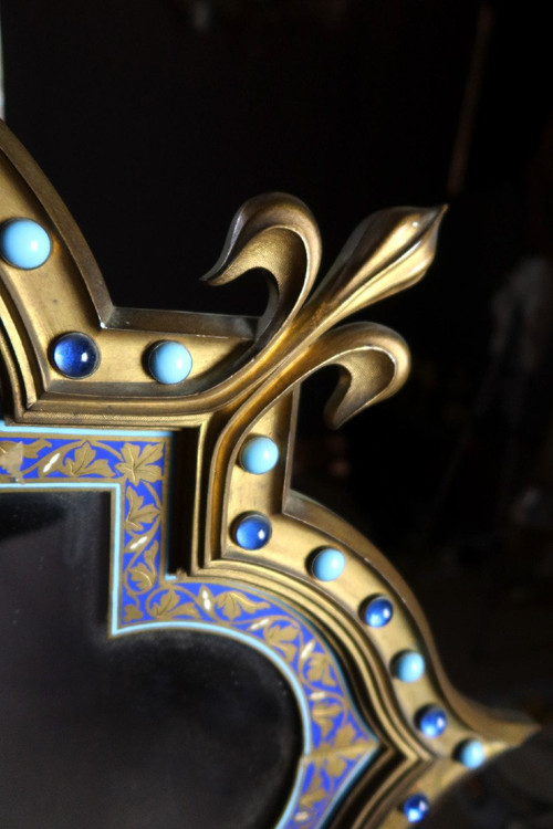 Bronze And Cloisonne Mirror