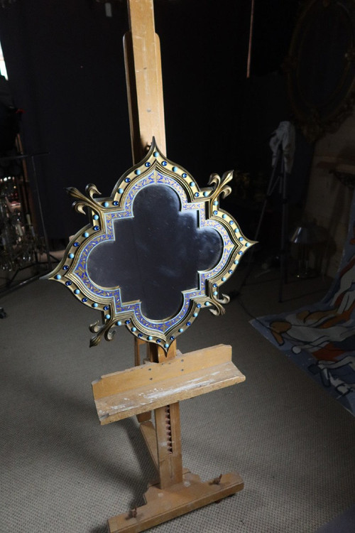 Bronze And Cloisonne Mirror