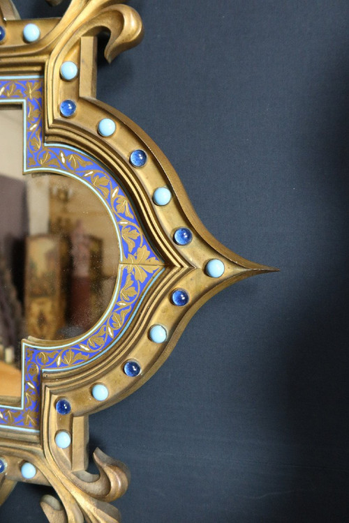 Bronze And Cloisonne Mirror