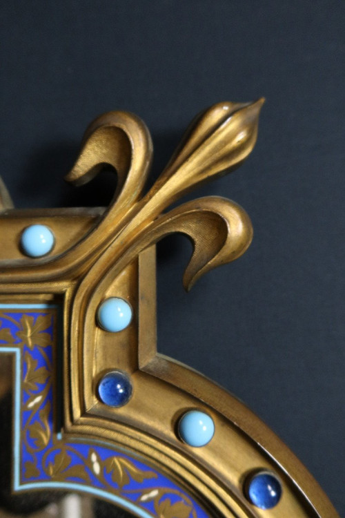 Bronze And Cloisonne Mirror