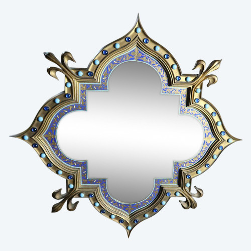 Bronze And Cloisonne Mirror