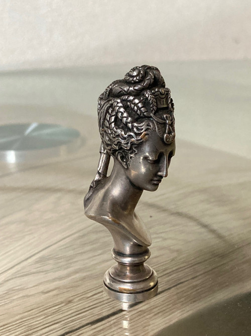 Sceau en bronze argenté