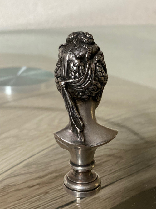 Sceau en bronze argenté