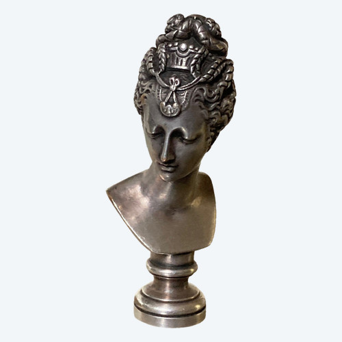Sceau en bronze argenté