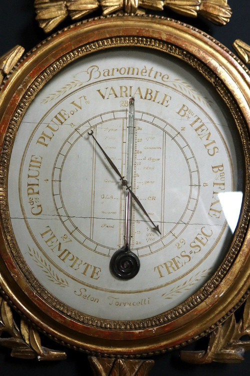 Barometer In Golden Wood Eighteenth Century