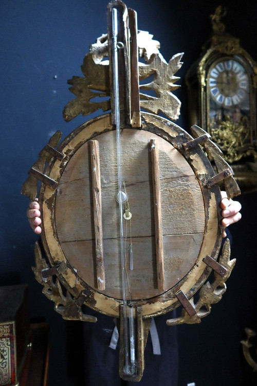 Barometer In Golden Wood Eighteenth Century