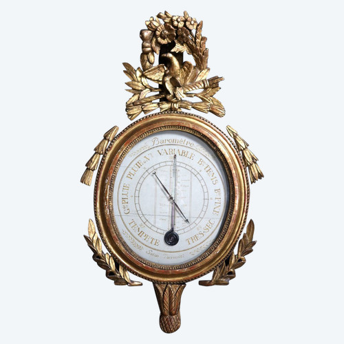 Barometer In Golden Wood Eighteenth Century