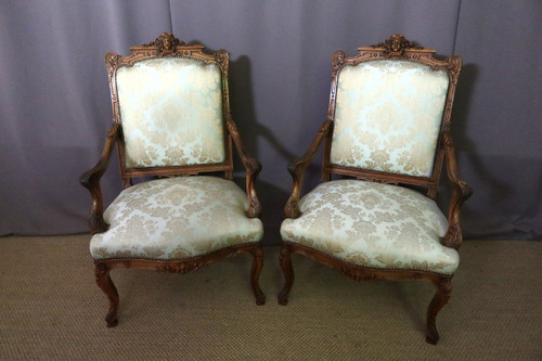 Fauteuils et chaises XIXe siècle En Noyer