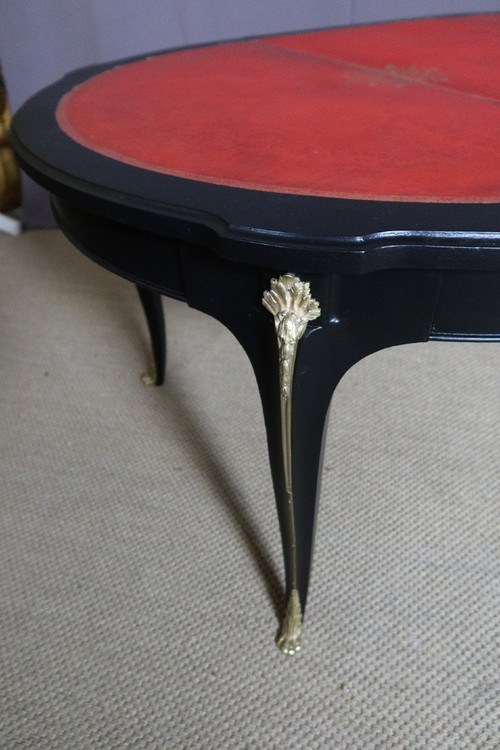 Table XXe Dessus Cuir à rallonge