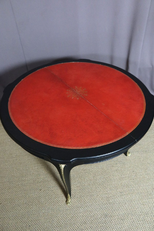 Table XXe Dessus Cuir à rallonge