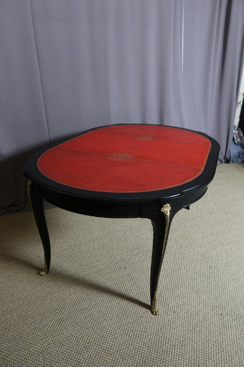 Table XXe Dessus Cuir à rallonge