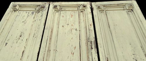 Three Large Old Doors from the 19th Century Haussmann Period, Woodwork Cupboards