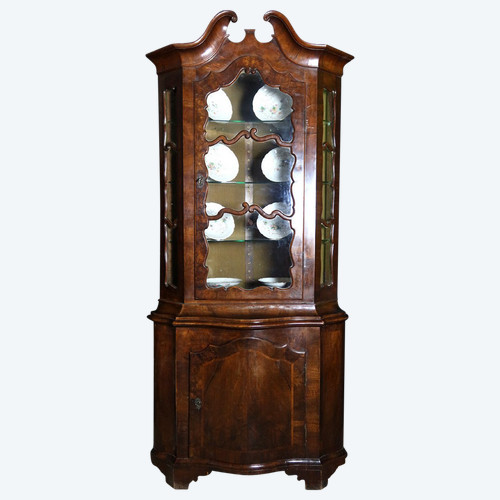 Vitrine Encoignure En Acajou