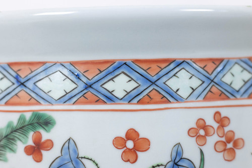 Pair of Canton porcelain planters, circa 1950