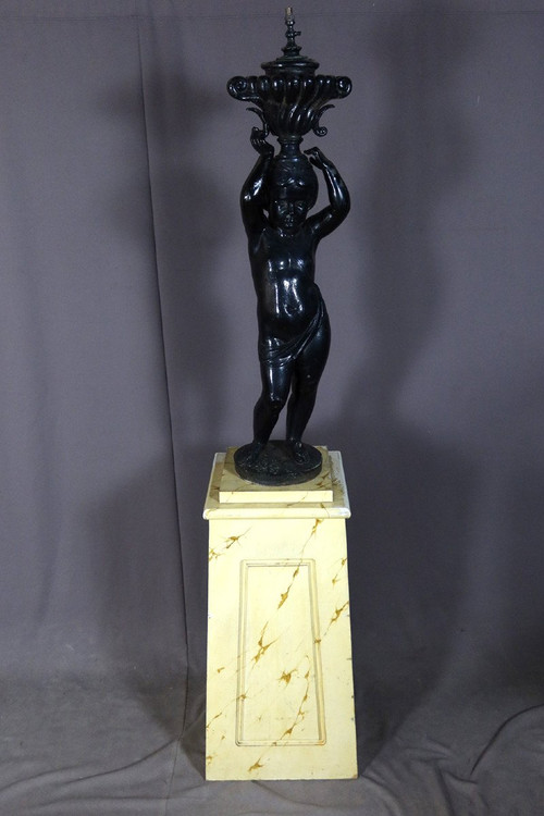 Cast Iron Statue Signed Jean Jacques Ducel (1801-1877)
