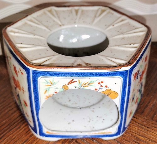 hexagonal teapot with stove and Japanese porcelain tea pot with 6 glasses