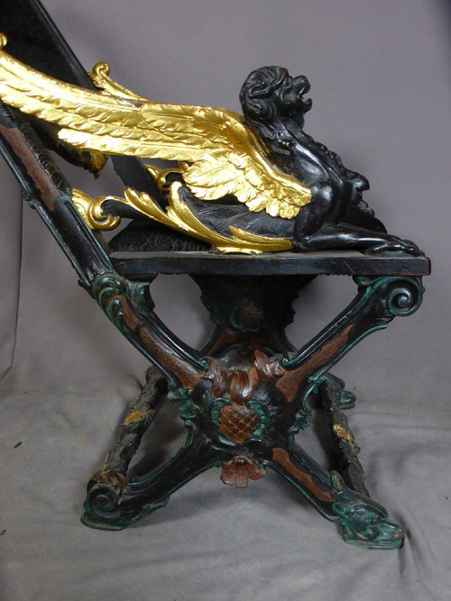 Fauteuil De Gondolier Italie XIXe siècle
