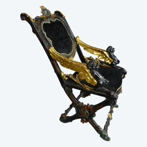 Fauteuil De Gondolier Italie XIXe siècle