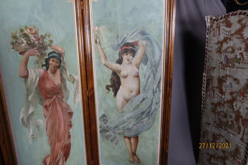 Painted Canvas Screen