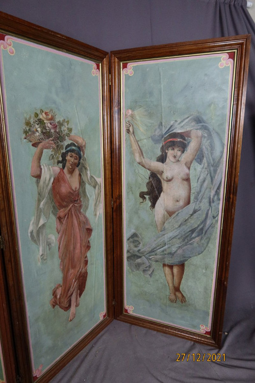 Painted Canvas Screen
