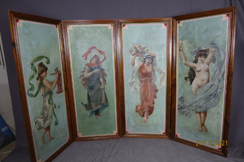 Painted Canvas Screen