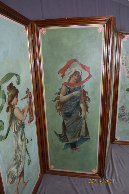Painted Canvas Screen