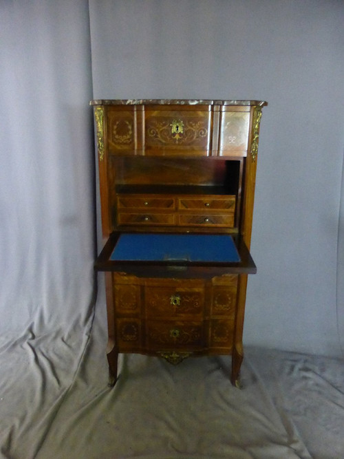 Secrétaire XIXe En Marqueterie