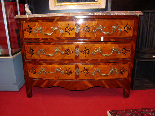 commode en marqueterie d'époque Louis XIV